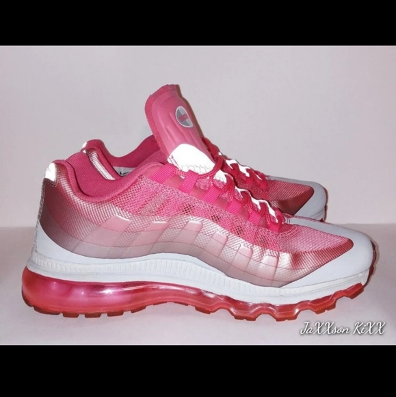 Nike AIR MAX 95 360 GS 'SPARK PINK STEALTH'. Size 7y - Picture 7 of 10